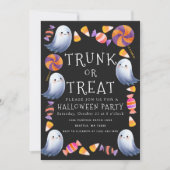 Invitation Trunk or Treat mignonne Ghosts Candy Halloween Par (Devant)