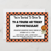 Invitation Trunk or Treat Points de Citrouille Fête d'Hallowe (Devant)