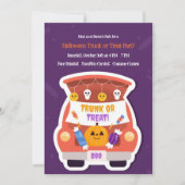 Invitation Trunk Ou Traiter Halloween (Devant)