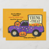 Invitation Trunk Ou Traiter Halloween (Devant / Derrière)