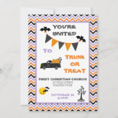 Invitation Trunk ou traiter la fête d'Halloween (Devant)