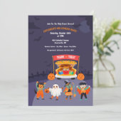 Invitation Trunk Ou Treat Kids Halloween Party (Debout devant)