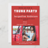 Invitation Trunk Party Dorm Shoe Red Photo (Devant)