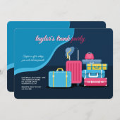 Invitation Trunk Party for Girl (Devant / Derrière)