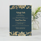 Invitation Trunk Party Marine Vintage Gold Graduation (Debout devant)