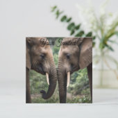 Invitation "Trunk to Trunk : A Gentle Elephant Embrasser" (Debout devant)