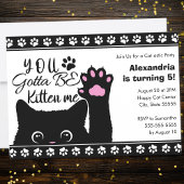 Invitation Tu Dois Être Kitten Me Drôle Chat Motif Anniversai
