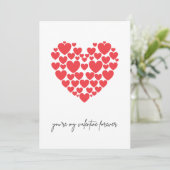 Invitation Tu es ma valentine pour toujours (Debout devant)