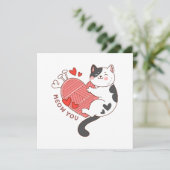Invitation Tu es mignon chat Saint-Valentin (Debout devant)