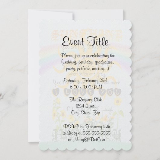 Invitation Tu Es Mon Soleil (Devant)