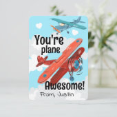 Invitation Tu es un avion Saint-Valentin génial (Debout devant)