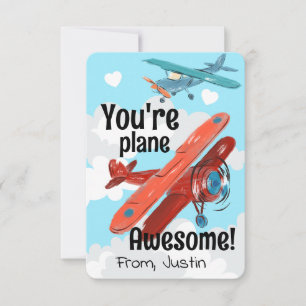 Invitation Tu es un avion Saint-Valentin génial