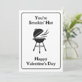 Invitation Tu fumes chaud ! Funny BBBQ Saint Valentin (Debout devant)