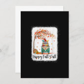 Invitation Tu Happy Fall Y'all Thanksgiving Gnome Lover Costu (Devant / Derrière)