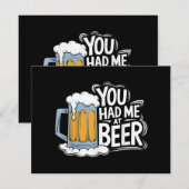 Invitation Tu M'As Eu À La Bière (Devant / Derrière)