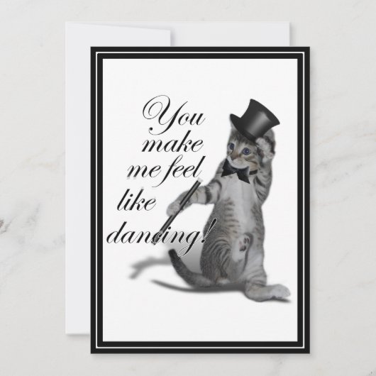 Invitation Tu me fais sentir comme Danser ! Tap Chat de danse (Devant)