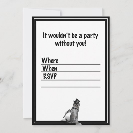 Invitation Tu me fais sentir comme Danser ! Tap Chat de danse (Dos)