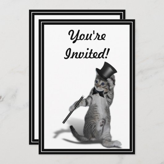 Invitation Tu me fais sentir comme Danser ! Tap Chat de danse (Devant / Derrière)