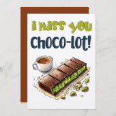 Invitation Tu Me Manques Du Choco-lot ! - Chocolat Kunafa Wor (Devant / Derrière)