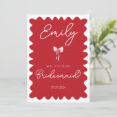 Invitation Tu seras ma proposition de demoiselle d'honneur ? (Debout devant)