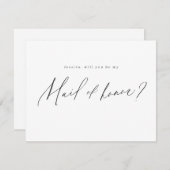 Invitation Tu seras ma servante d'honneur. (Devant / Derrière)