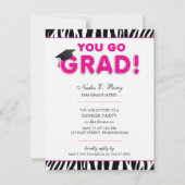 Invitation Tu vas à Grads Graduation (Devant)