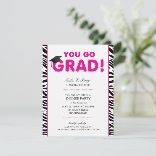 Invitation Tu vas à Grads Graduation (Debout devant)