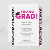 Invitation Tu vas à Grads Graduation (Devant / Derrière)