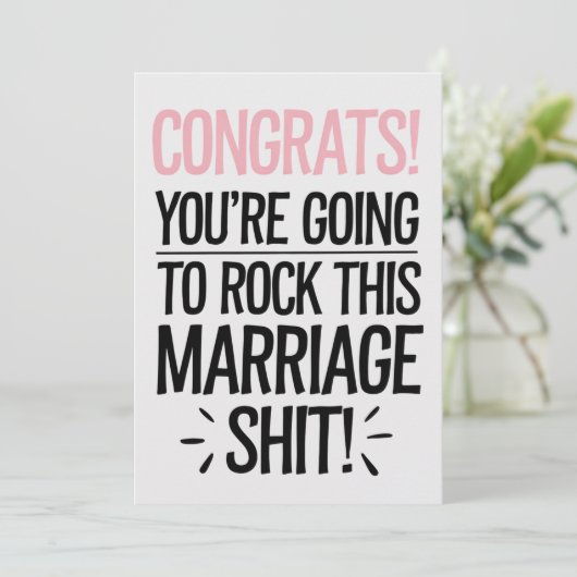 Invitation Tu vas mettre la main sur ce Mariage marial (Debout devant)