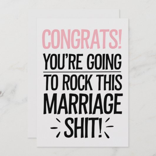 Invitation Tu vas mettre la main sur ce Mariage marial (Devant / Derrière)