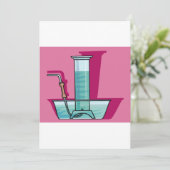 Invitation Tube de test scientifique (Debout devant)