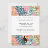 Invitation Tucan Deuxième anniversaire Jungle Thème d'été (Dos)