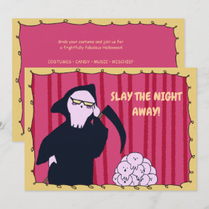 Invitation Tuez la nuit loin Mignon Faucheur Halloween