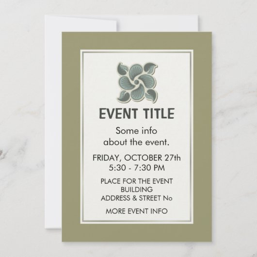 Invitation Tuile déco 2 (Dos)