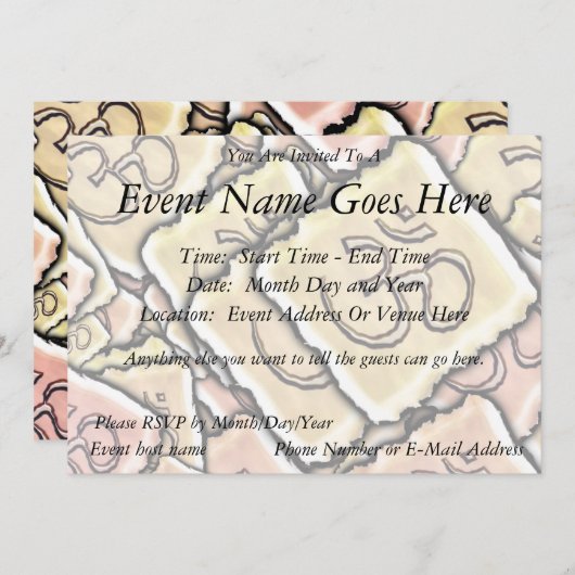 Invitation Tuile OM (Aum) d'émail (Devant / Derrière)