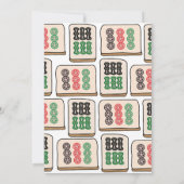 Invitation Tuiles de Mahjong Chance Stratégie Joueurs Fans (Dos)