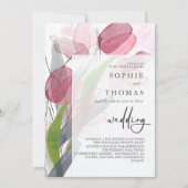 Invitation Tulières douces mariage élégant (Devant)