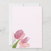 Invitation Tulières douces mariage élégant (Dos)