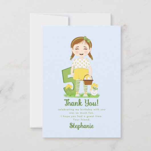 Invitation Tulip Anniversaire Merci (Devant)