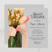 Invitation Tulip Boho Chic Printemps de la nuptiale Invitatio (Devant / Derrière)