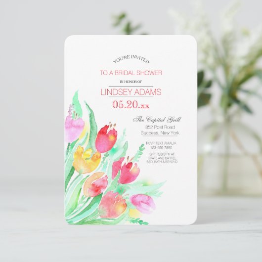 Invitation Tulip Bouquet (Debout devant)
