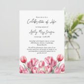 Invitation Tulip Celebration of Life Funeral (Debout devant)