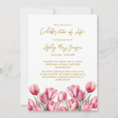 Invitation Tulip Celebration of Life Funeral (Devant)