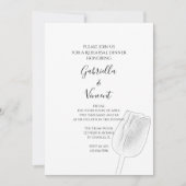 Invitation Tulip Croquis Dîner de répétition Mariage Invitati (Devant)
