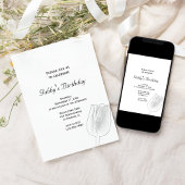 Invitation Tulip Croquis Printemps fête d'anniversaire