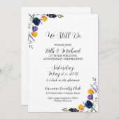 Invitation Tulip & Wildflower Nous célébrons toujours l'anniv (Devant / Derrière)