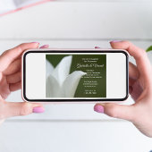 Invitation Tulipe blanche sur la fête d'engagement du printem