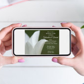 Invitation Tulipe Blanche Vert Printemps Souper de la répétit