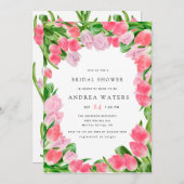 Invitation Tulipe de fleurs | FÊTE DES MARIÉES (Devant / Derrière)