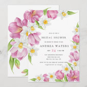 Invitation Tulipe de fleurs | FÊTE DES MARIÉES (Devant / Derrière)